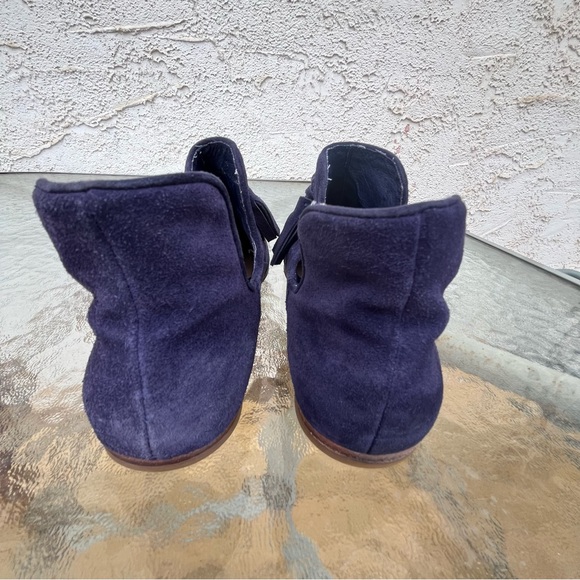 Charlotte Stone Blue Suede Ankle Booties - Picture 2 of 12